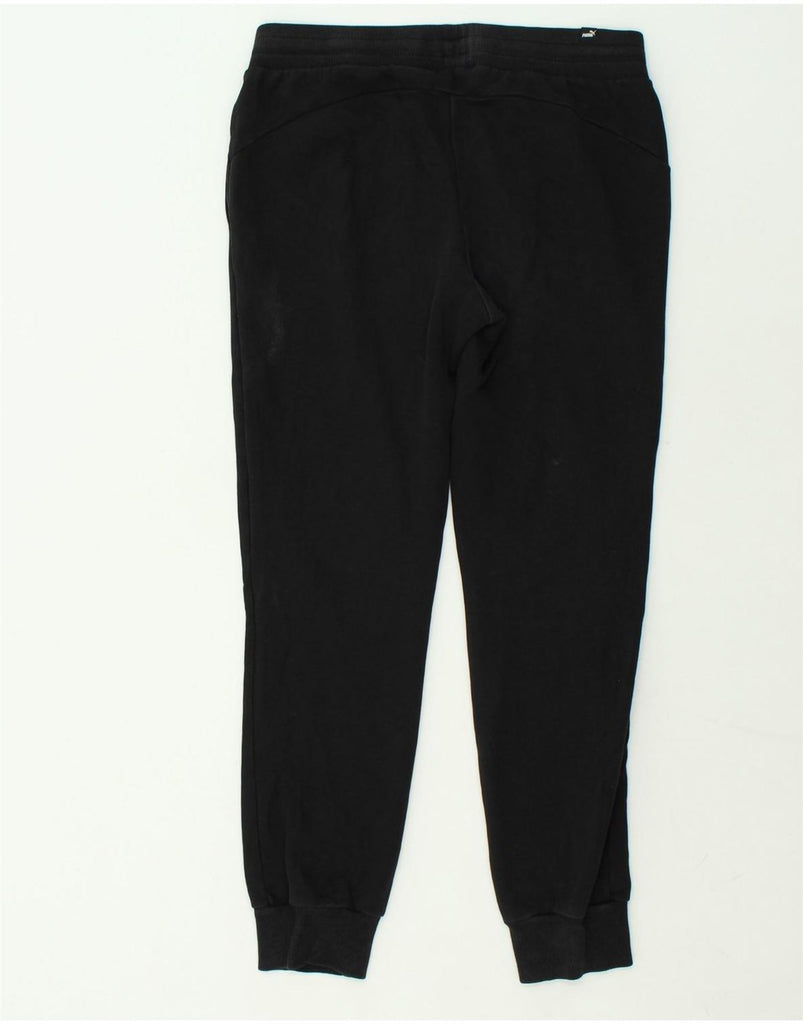 PUMA Womens Tracksuit Trousers Joggers UK 12 Medium Black Polyester | Vintage Puma | Thrift | Second-Hand Puma | Used Clothing | Messina Hembry 