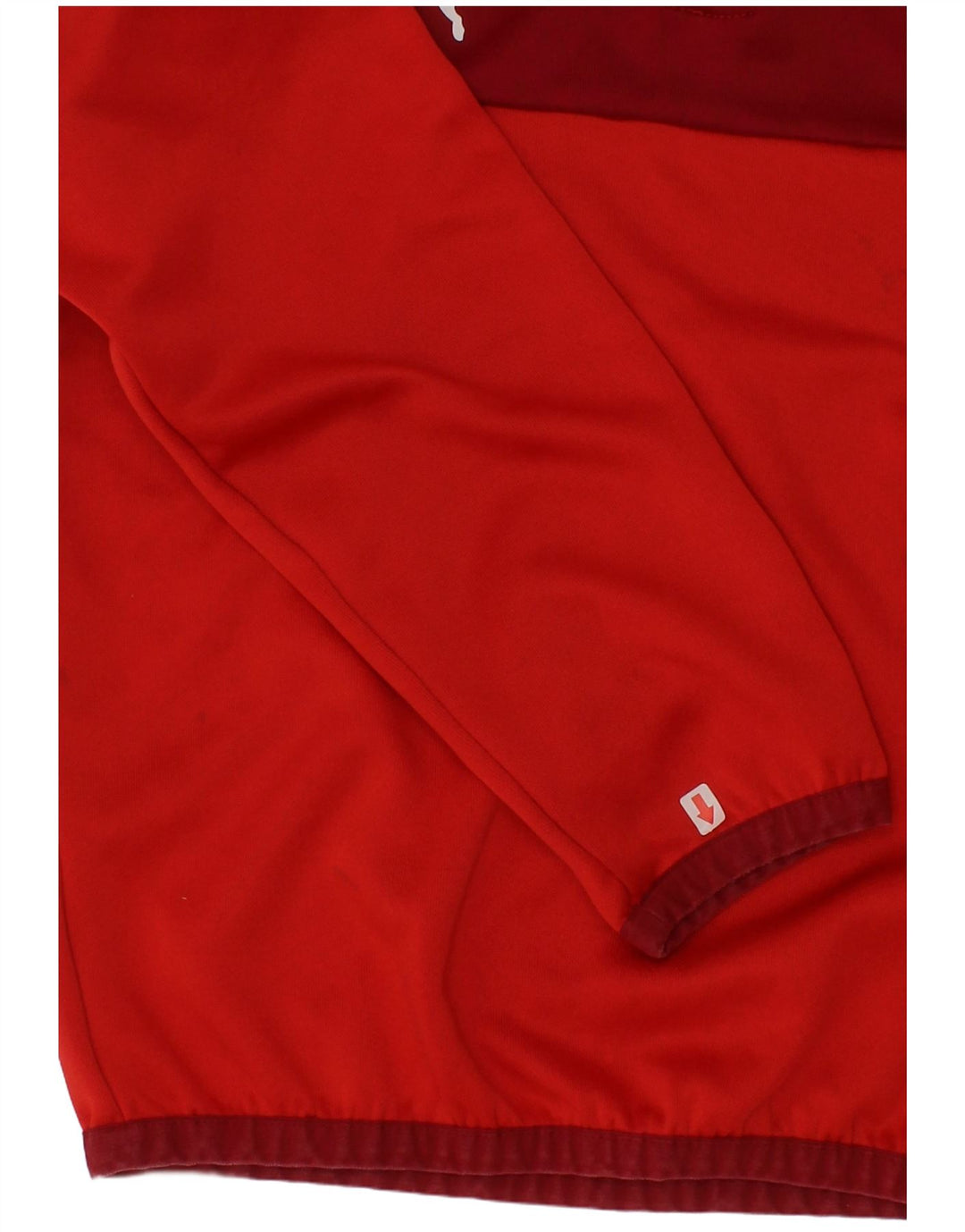 Puma Boys Zip Neck Pullover Tracksuit Top 7-8 Years Red Colourblock