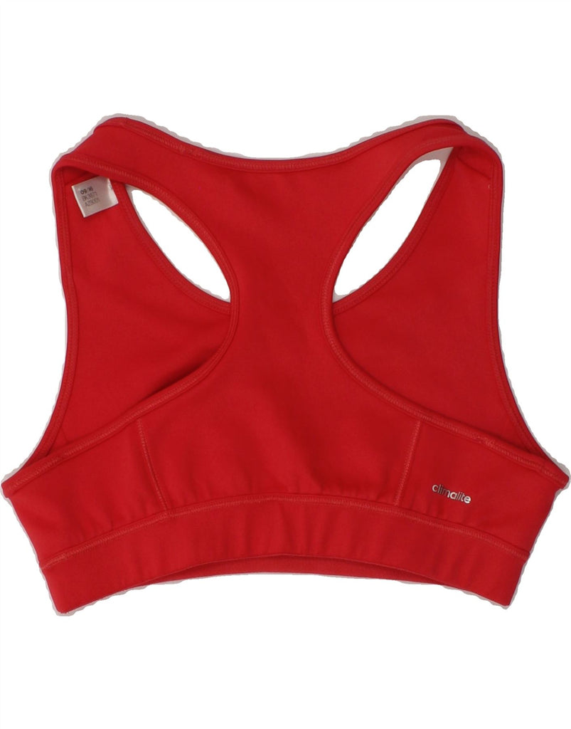 ADIDAS Girls Climalite Sport Bra Top 11-12 Years Red Geometric Polyester | Vintage Adidas | Thrift | Second-Hand Adidas | Used Clothing | Messina Hembry 