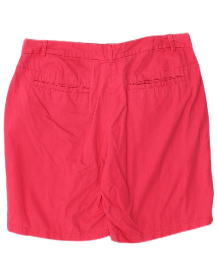 Marks & Spencer Womens Chino Shorts UK 12 Medium W30 Pink Cotton