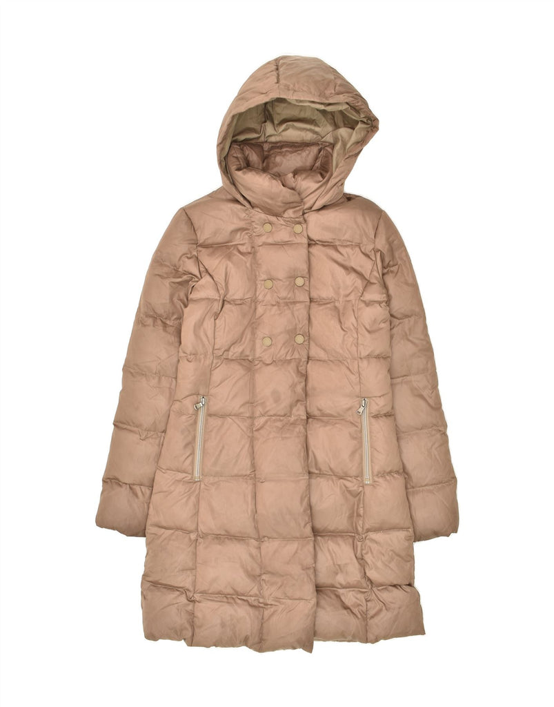 BENETTON Girls Hooded Padded Coat 11-12 Years 2XL Brown Polyester | Vintage Benetton | Thrift | Second-Hand Benetton | Used Clothing | Messina Hembry 