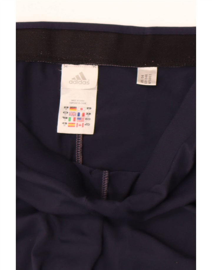 Adidas Womens Climalite Sport Shorts UK 12 Medium Navy Blue Polyester