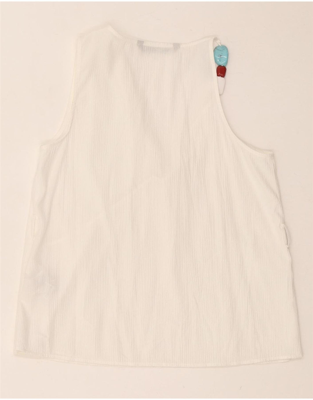 Zara Womens Sleeveless Blouse Top UK 10 Small White Viscose