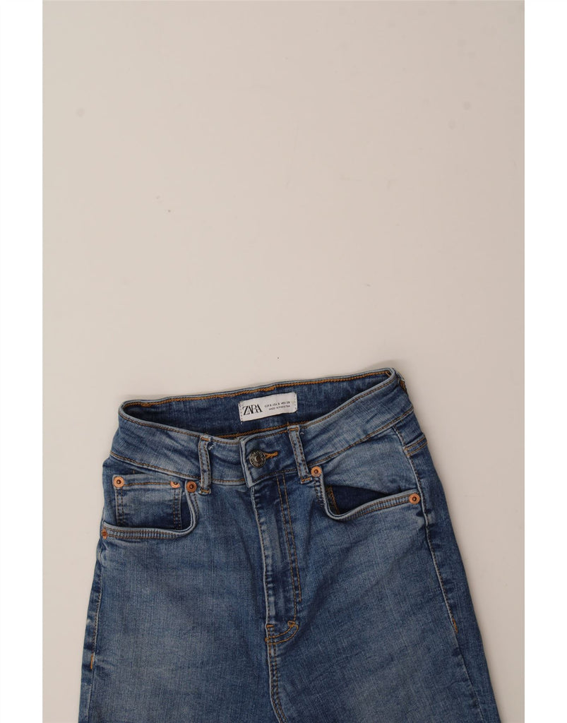 ZARA Womens High Rise Skinny Jeans Small W26 L27 Blue Vintage Zara and Second-Hand Zara from Messina Hembry 