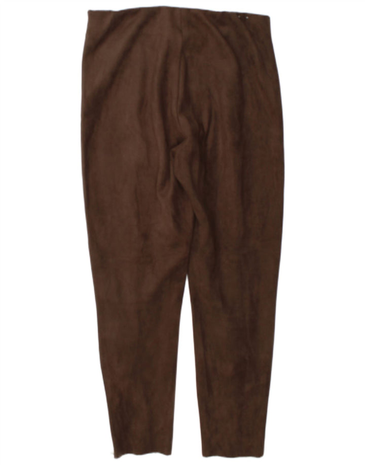 Zara Womens Skinny Trousers XL W32 L27 Brown Polyester