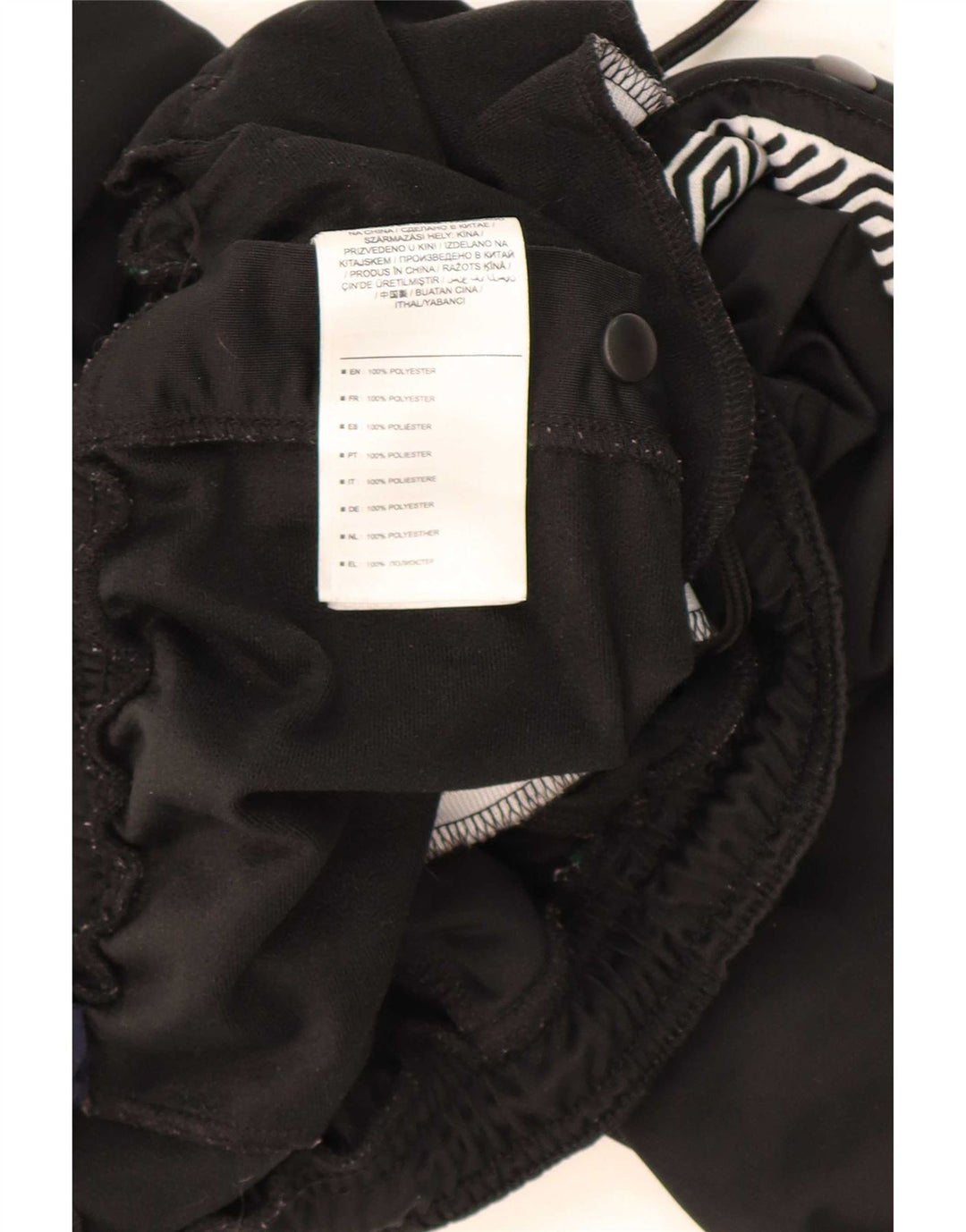 Umbro Mens Graphic Tracksuit Trousers Large Black Colourblock Polyester
