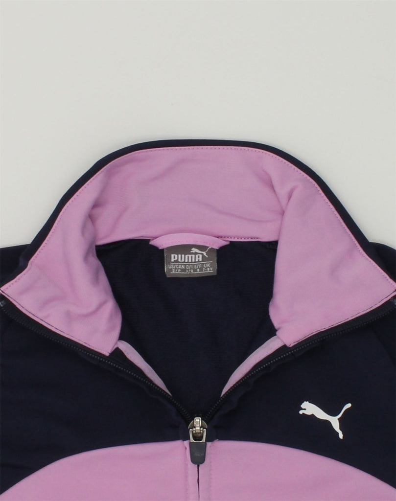 PUMA Girls Tracksuit Top Jacket 7-8 Years Pink Colourblock Polyester | Vintage Puma | Thrift | Second-Hand Puma | Used Clothing | Messina Hembry 