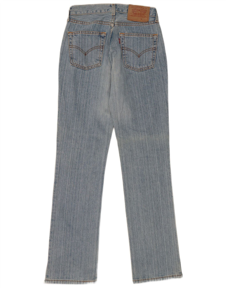 Levi's Womens 595 Straight Jeans W27 L32 Blue Cotton