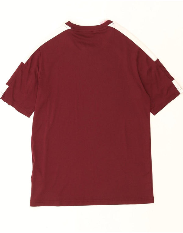 Adidas Boys Aeroready T-Shirt Top 13-14 Years Burgundy Polyester