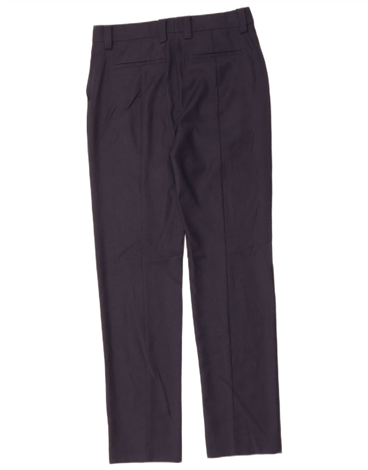 MARKS & SPENCER Womens Suit Trousers UK 10 Small W32 L33 Navy Blue