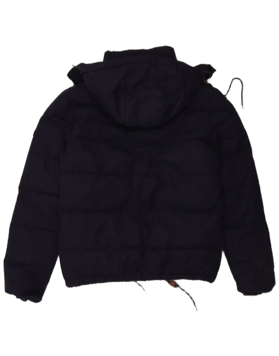 Superdry Mens Hooded Padded Jacket UK 38 Medium Navy Blue Polyester