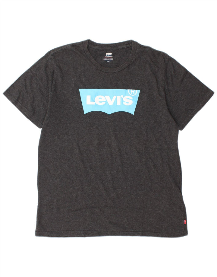 Levi's Mens Graphic T-Shirt Top Large Grey Cotton