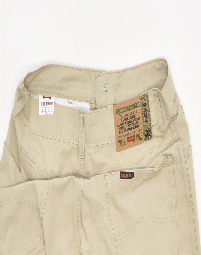 CARRERA Womens Straight Casual Trousers W32 L28 Beige Cotton | Vintage | Thrift | Second-Hand | Used Clothing | Messina Hembry 