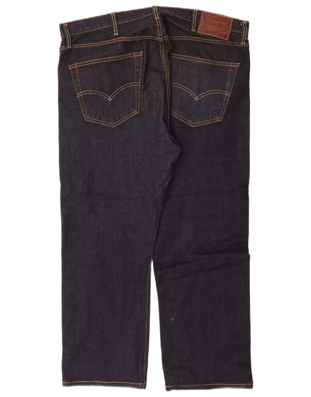 Levi's Mens 501 Straight Jeans W38 L27 Navy Blue Cotton