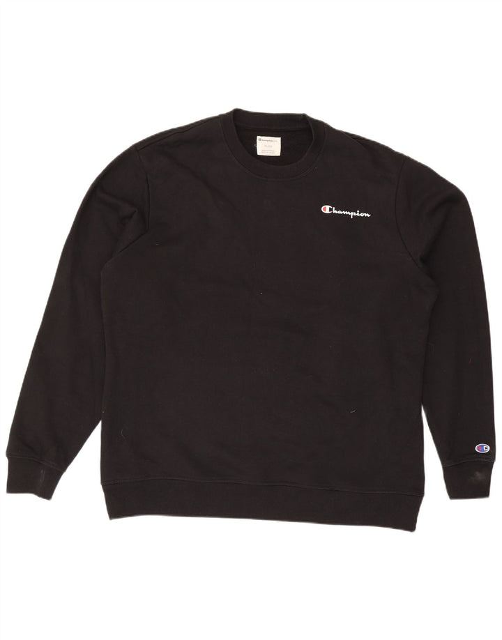 Champion Mens Sweatshirt Jumper XL Black Cotton