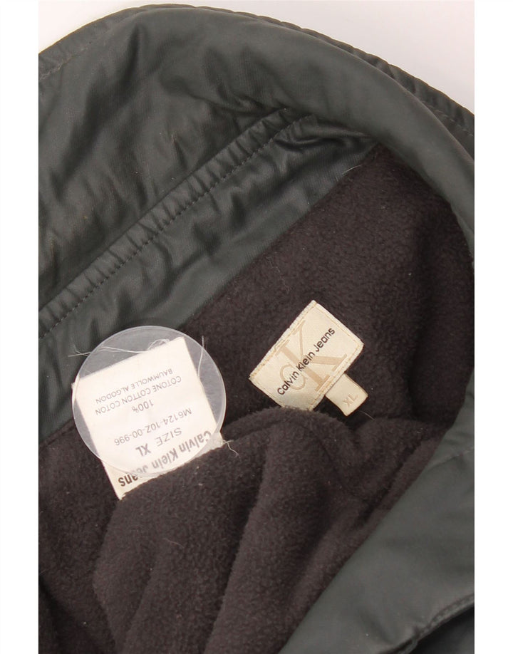Calvin Klein Jeans Mens Utility Jacket UK 42 XL Grey Cotton