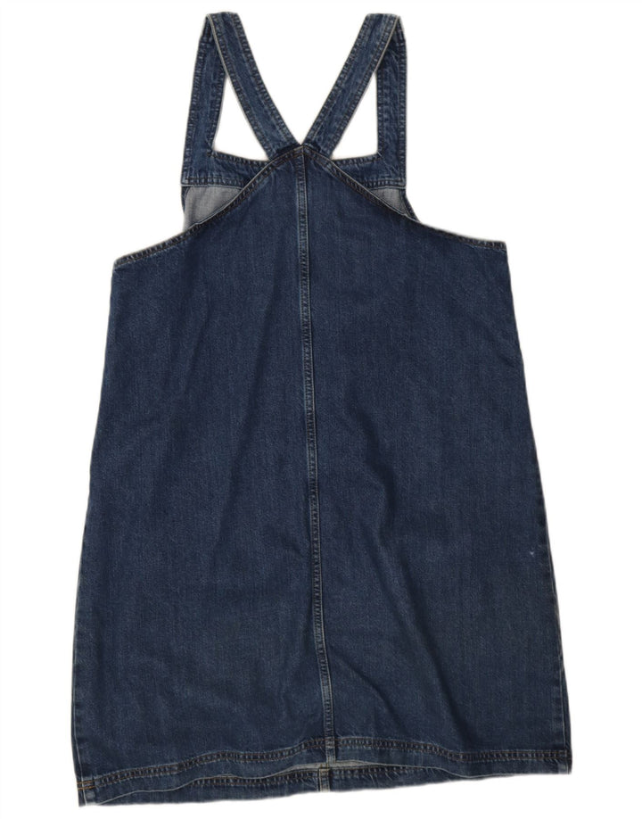 Fat Face Womens Denim Dungaree Dress UK 14 Large Blue