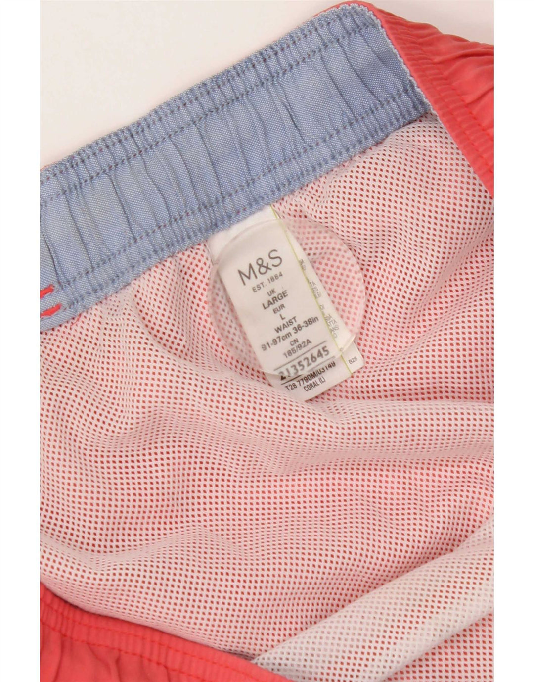 Marks & Spencer Mens Swimming Shorts Large Pink Cotton