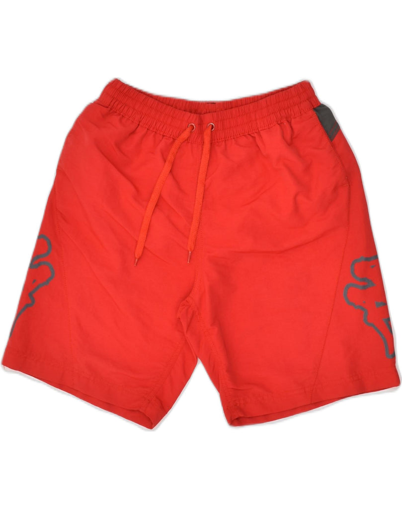 KAPPA Mens Graphic Sport Shorts Small Red Polyamide | Vintage Kappa | Thrift | Second-Hand Kappa | Used Clothing | Messina Hembry 