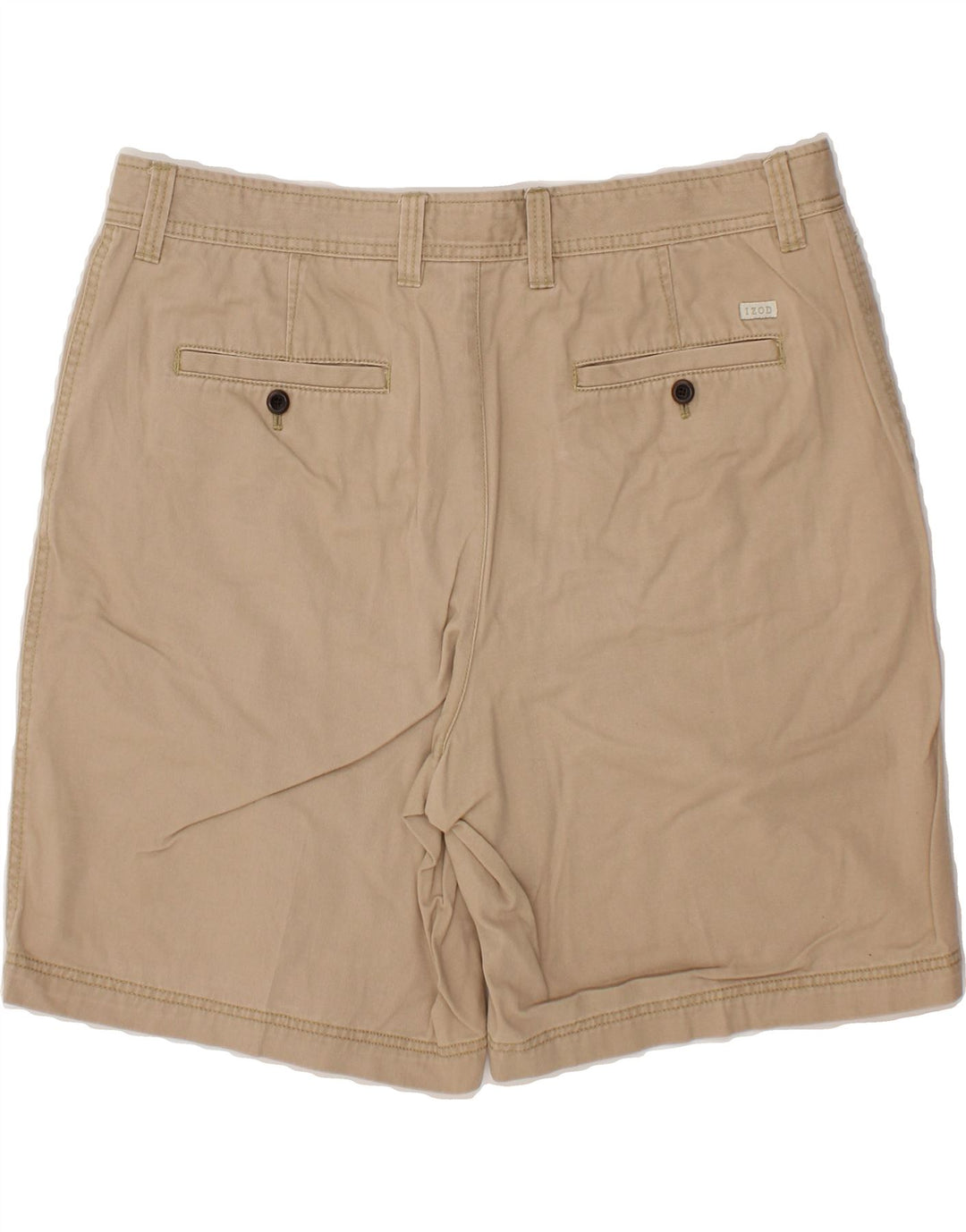 IZOD Mens Chino Shorts W38 XL Beige Cotton Vintage Izod and Second-Hand Izod from Messina Hembry 