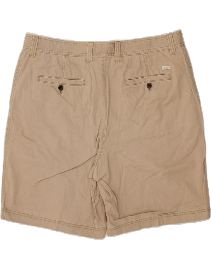 IZOD Mens Chino Shorts W38 XL Beige Cotton Vintage Izod and Second-Hand Izod from Messina Hembry 
