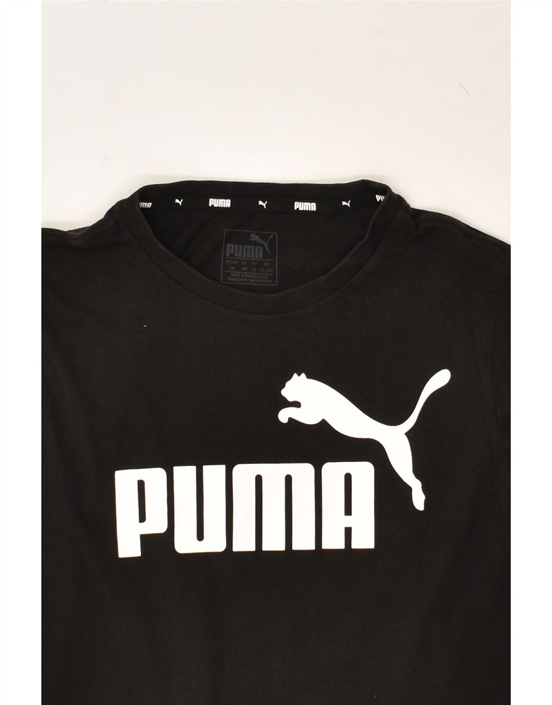 PUMA Girls Graphic T-Shirt Top 11-12 Years Black Cotton | Vintage Puma | Thrift | Second-Hand Puma | Used Clothing | Messina Hembry 