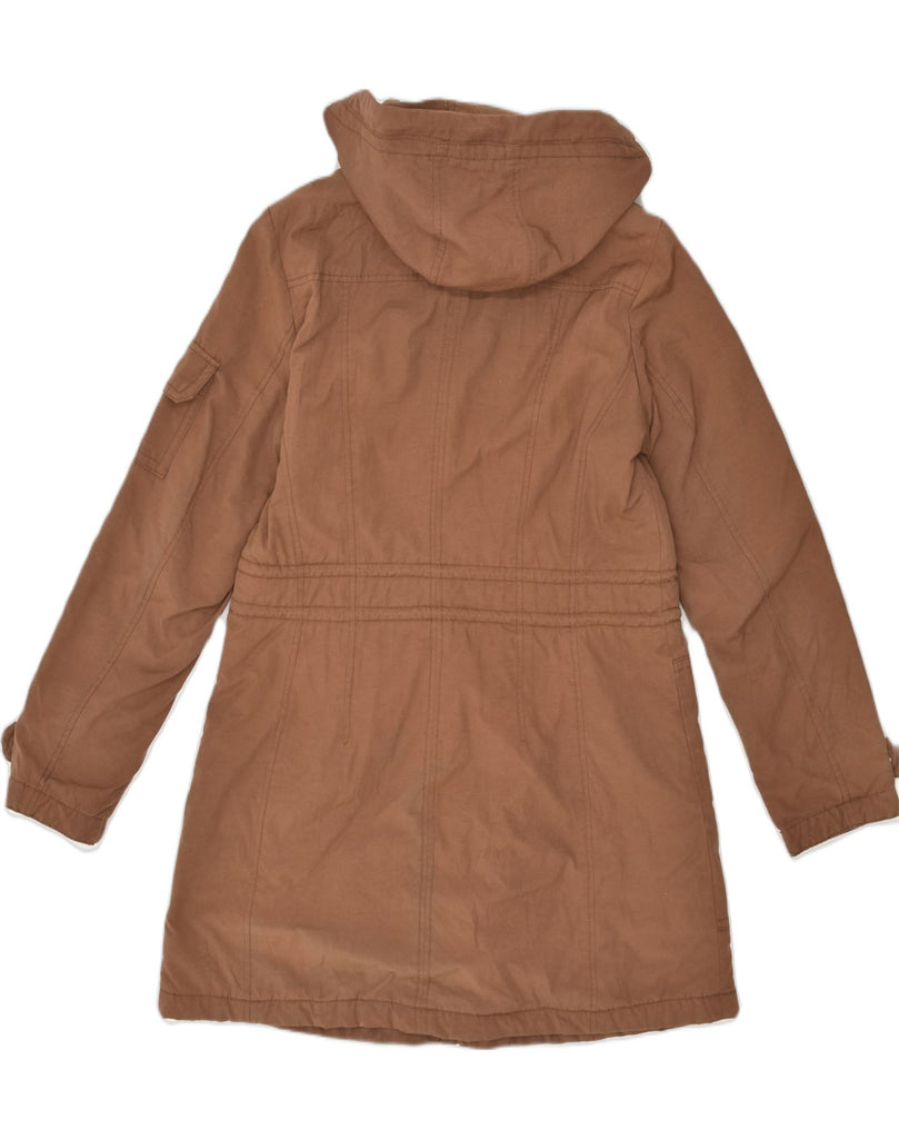 MARLBORO CLASSICS Womens Hooded Windbreaker Coat EU 44 XL Brown Cotton | Vintage Marlboro Classics | Thrift | Second-Hand Marlboro Classics | Used Clothing | Messina Hembry 