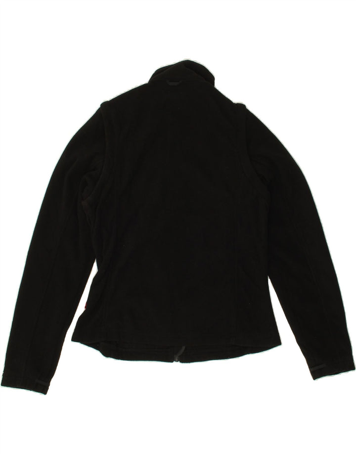 VINTAGE Womens Fleece Jacket UK 10 Small Black Polyester Vintage Vintage and Second-Hand Vintage from Messina Hembry 
