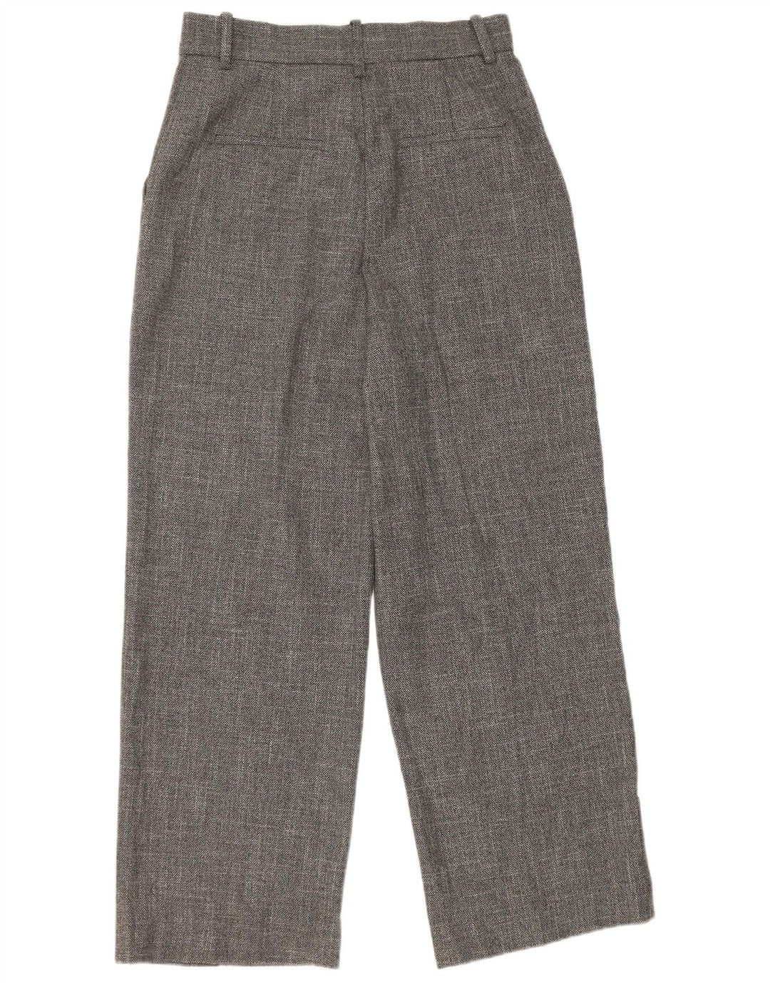 Zara Womens High Waist Wide Leg Casual Trousers Medium Grey Polyester