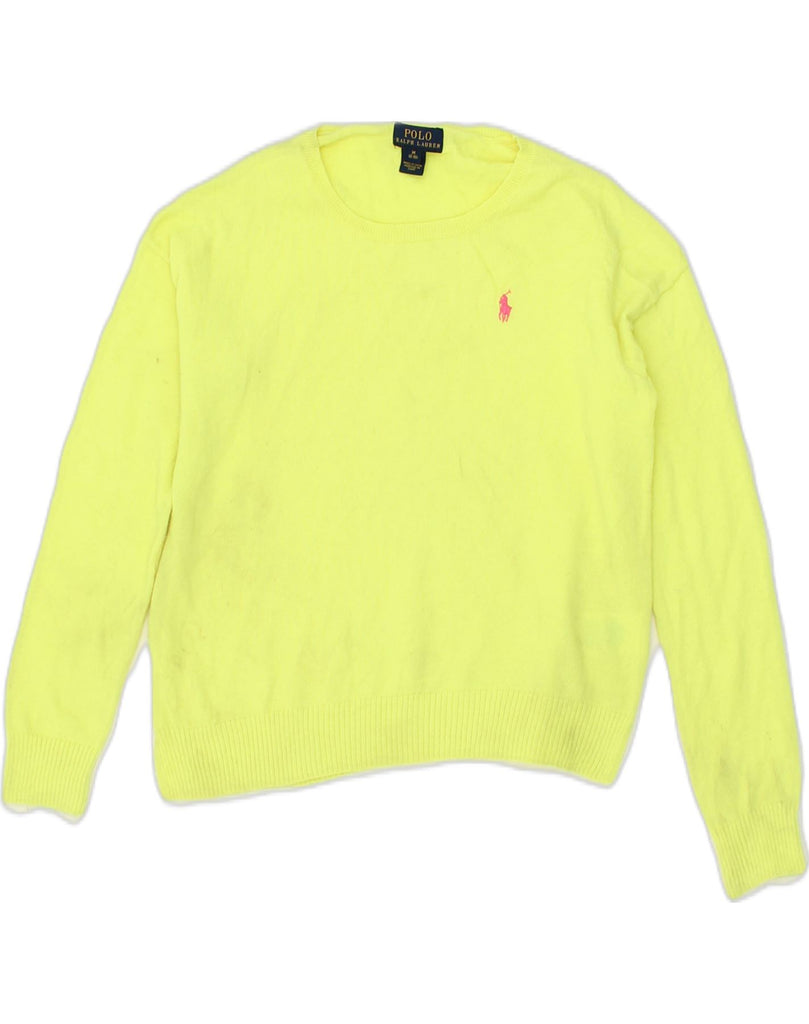 POLO RALPH LAUREN Girls Crew Neck Jumper Sweater 8-9 Years Medium Yellow | Vintage Polo Ralph Lauren | Thrift | Second-Hand Polo Ralph Lauren | Used Clothing | Messina Hembry 