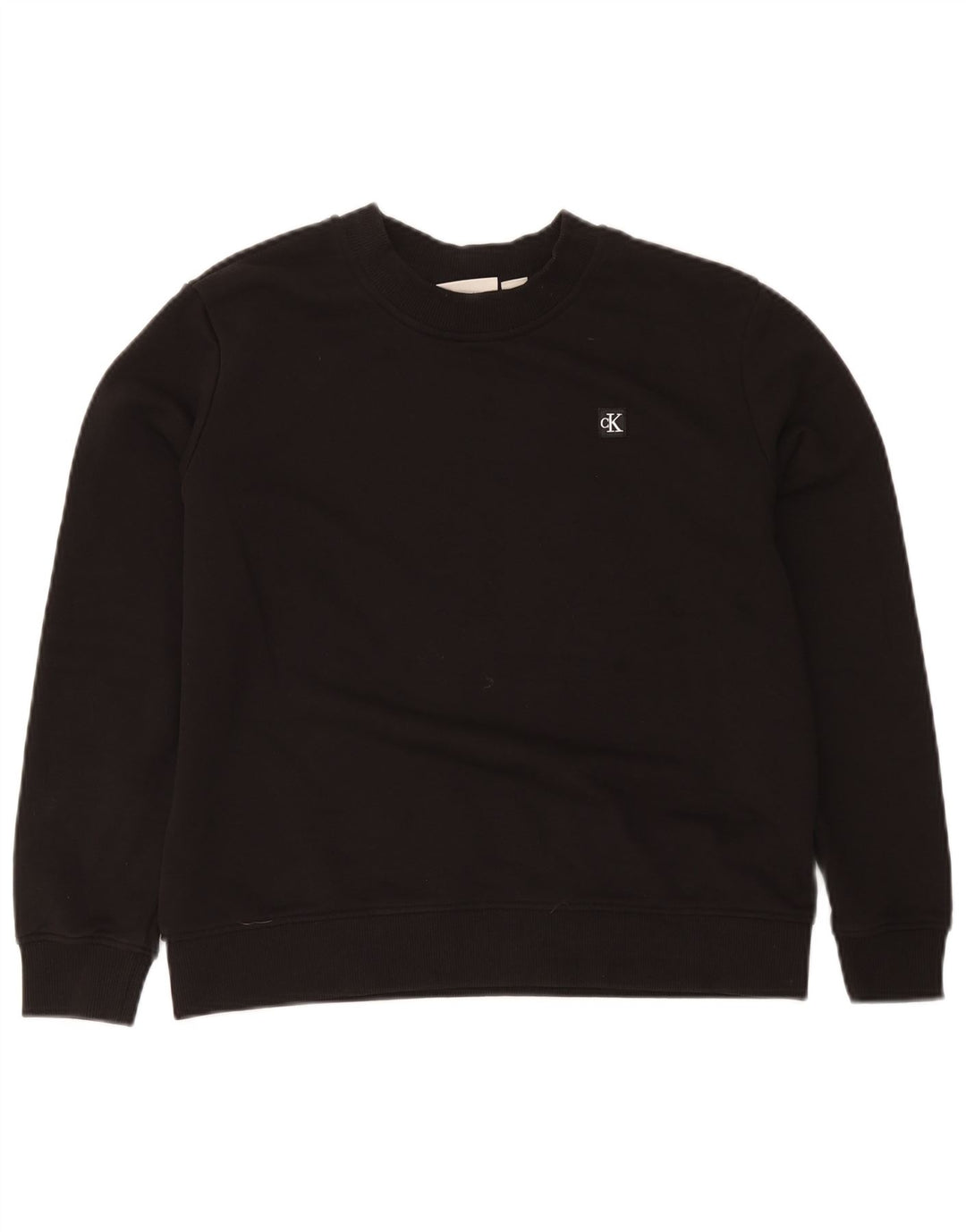 Calvin Klein Jeans Womens Sweatshirt Jumper UK 14 Medium Black Cotton