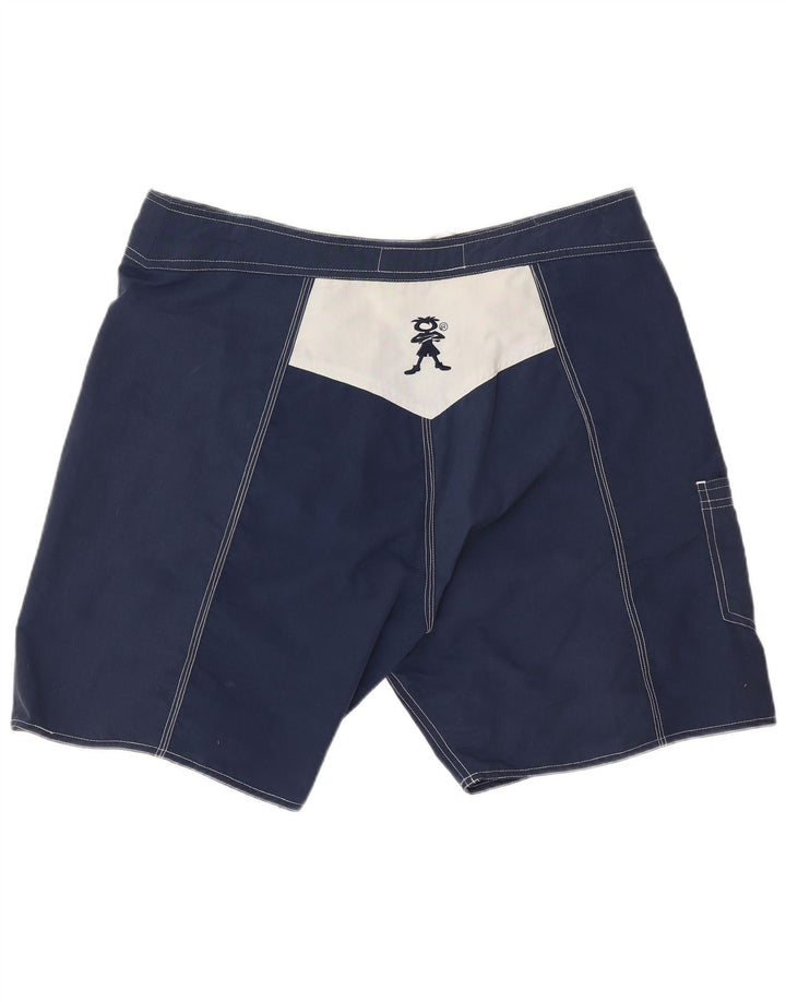 Pickwick Mens Graphic Swimming Shorts XL Navy Blue Nylon