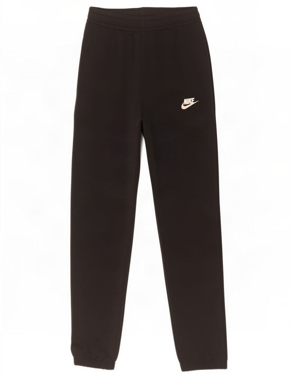 Nike Boys Tracksuit Trousers Joggers 12-13 Years Large Black Polyester