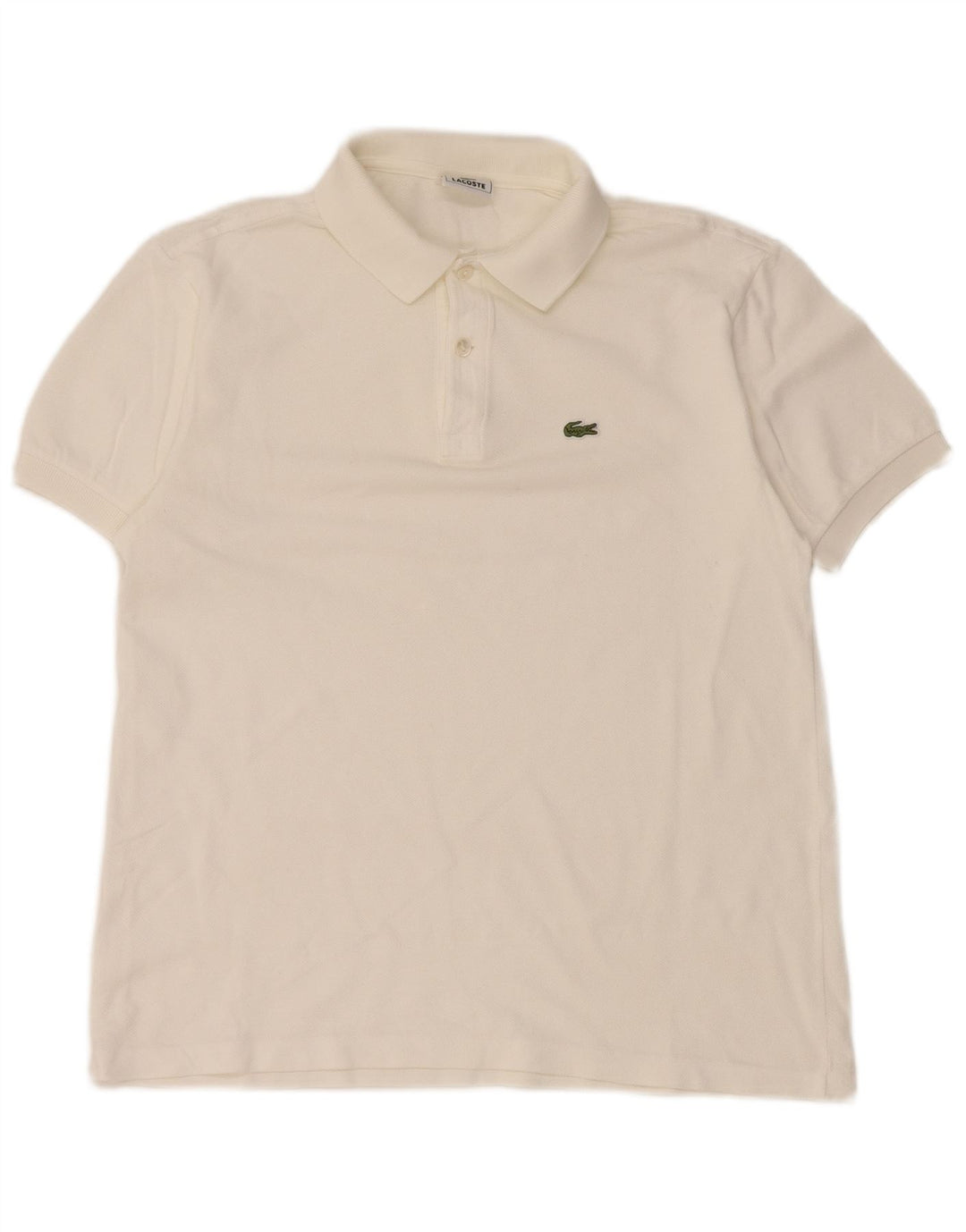 LACOSTE Boys Polo Shirt 15-16 Years White Cotton