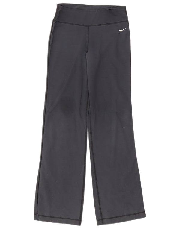 Nike Womens Dri Fit Tracksuit Trousers UK 10 Small Grey