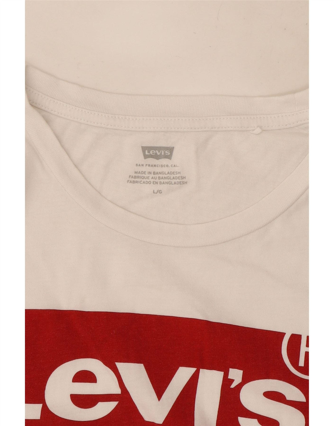 Levi's Womens Graphic T-Shirt Top UK 16 Large White