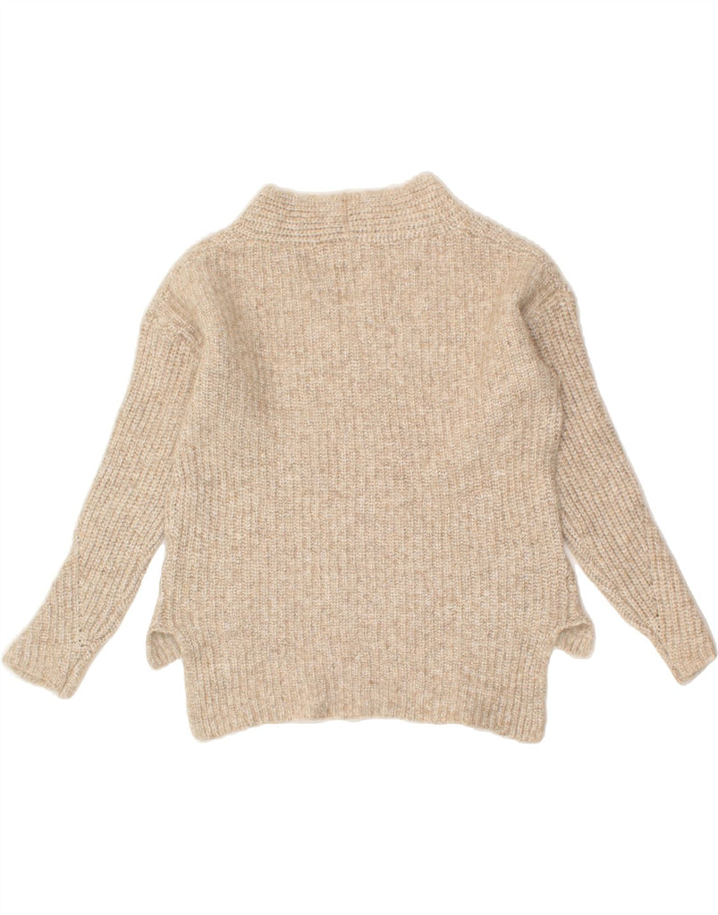 TED BAKER Womens V-Neck Jumper Sweater Size 1 Small Beige Wool | Vintage Ted Baker | Thrift | Second-Hand Ted Baker | Used Clothing | Messina Hembry 