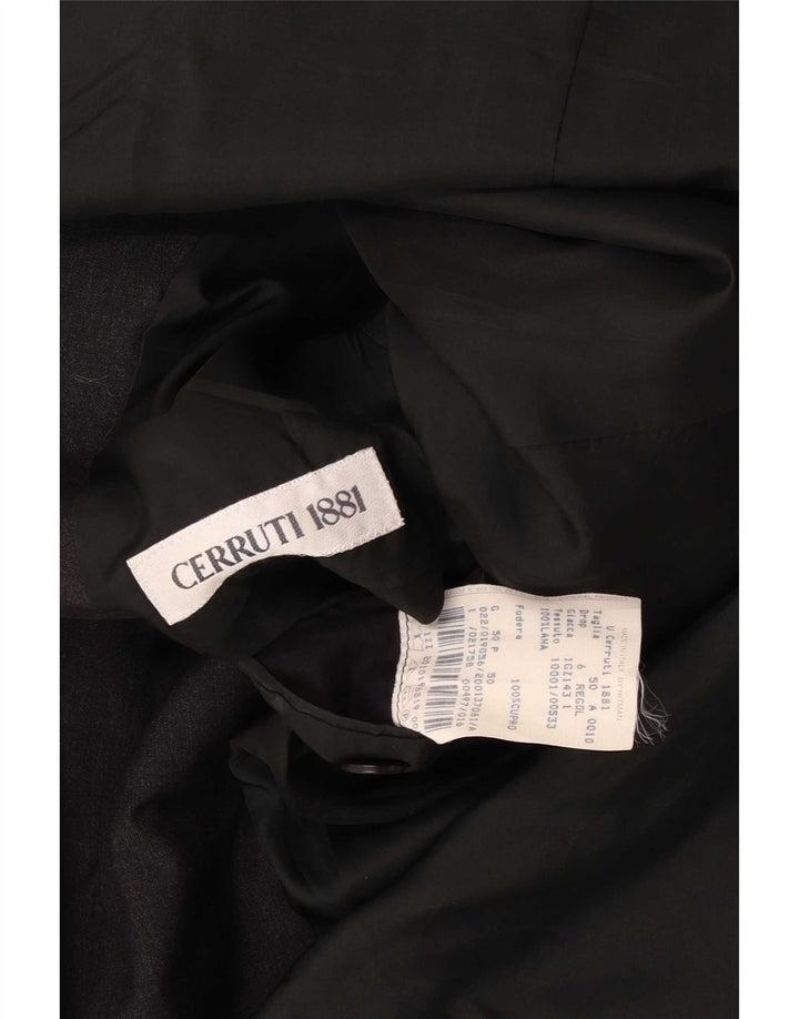Cerruti 1881 Mens 3 Button Blazer Jacket IT 50 Large Black Wool