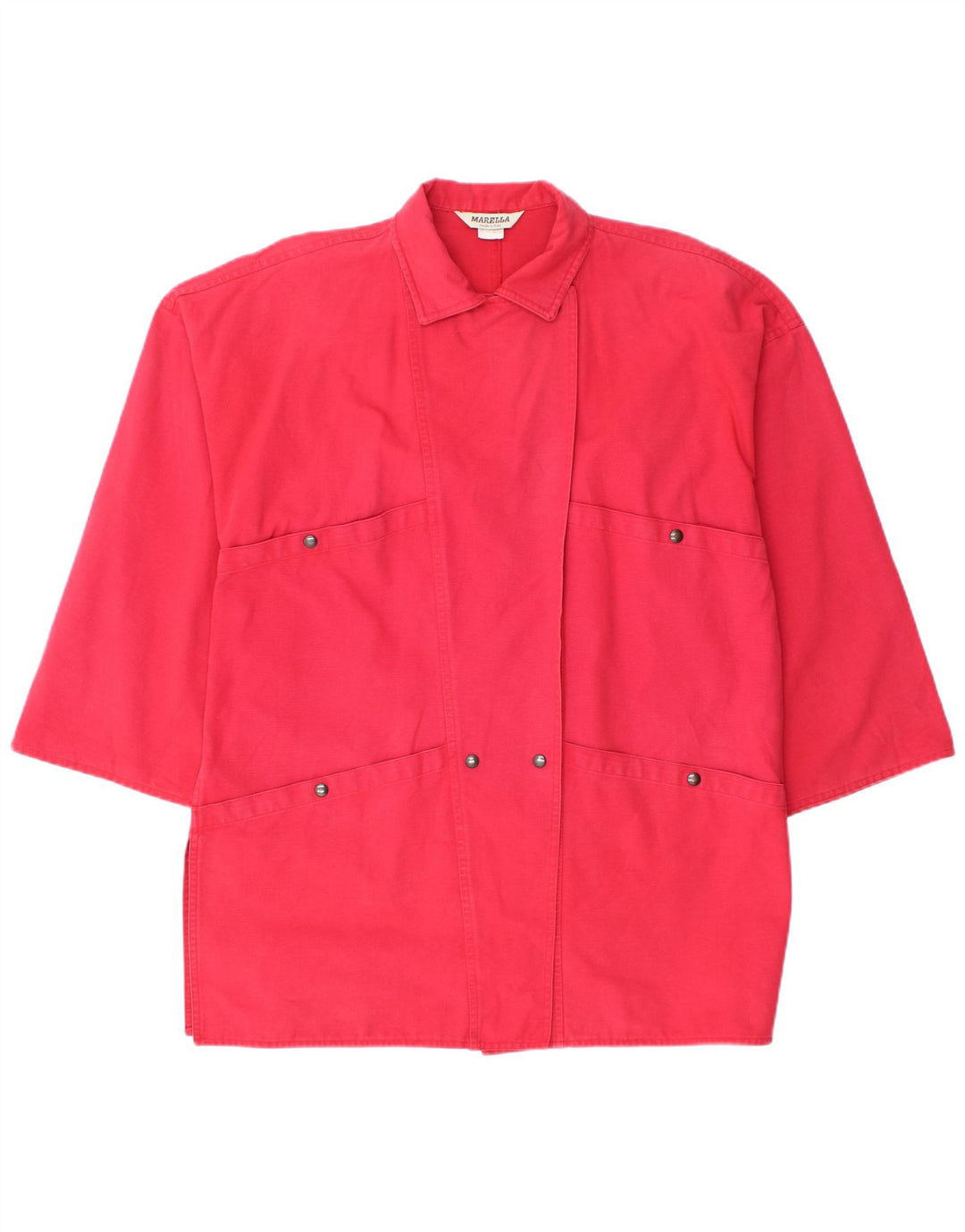 Marella Womens Oversized 3/4 Sleeve Utility Jacket UK 12 Medium Red