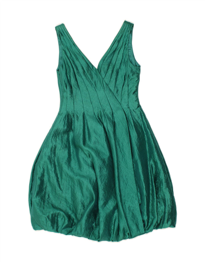 MONSOON Womens Sleeveless Bubble Dress UK 8 Small Green Viscose Vintage Monsoon and Second-Hand Monsoon from Messina Hembry 