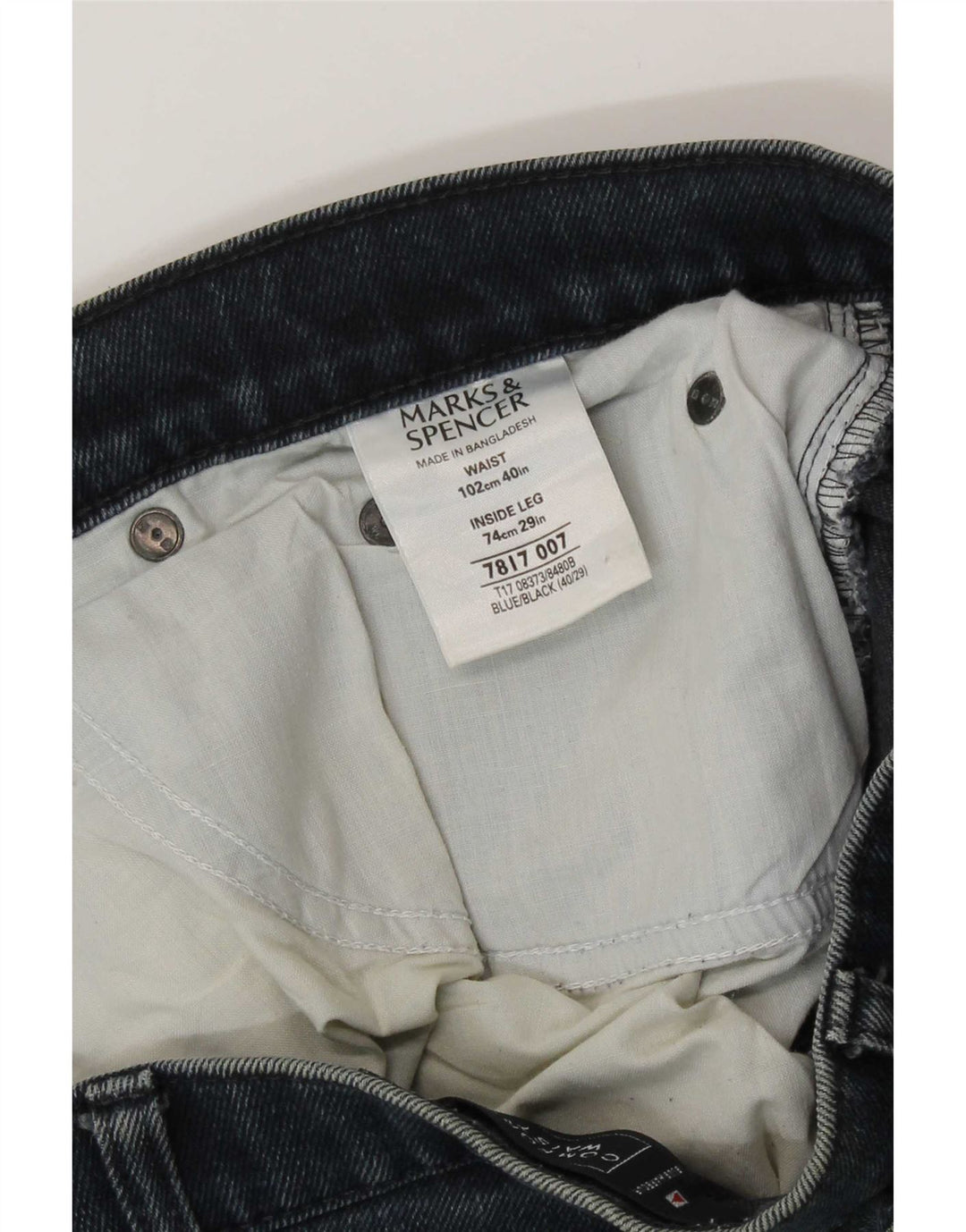 Marks & Spencer Mens Regular Straight Jeans W40 L26 Blue Cotton