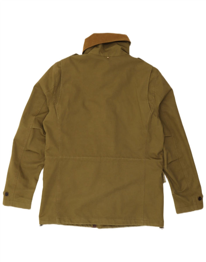 Pretty Green Mens Utility Jacket UK 38 Medium Khaki Cotton