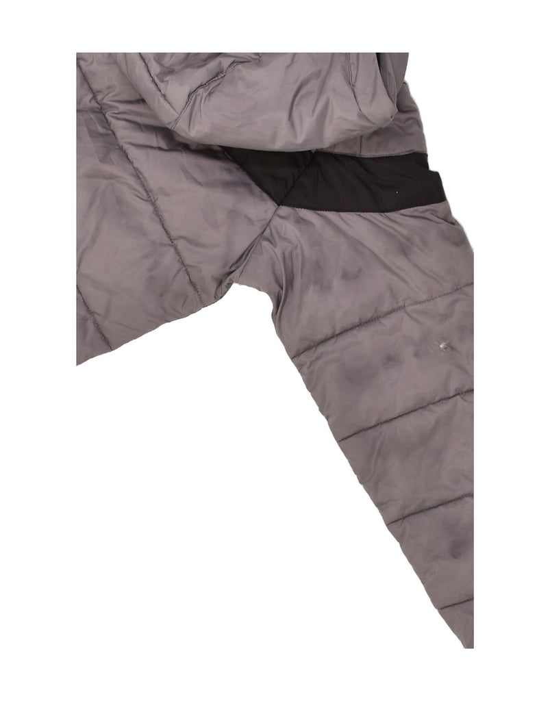 NIKE Boys Hooded Padded Jacket 6-7 Years Large Grey Colourblock Polyester | Vintage Nike | Thrift | Second-Hand Nike | Used Clothing | Messina Hembry 