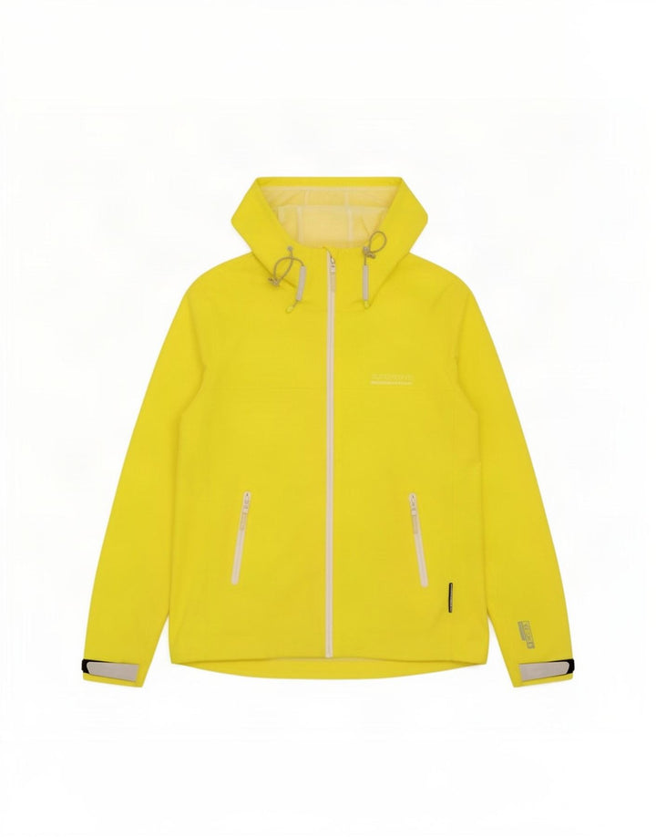 Superdry Womens Hooded Rain Jacket UK 12 Medium Yellow Polyester