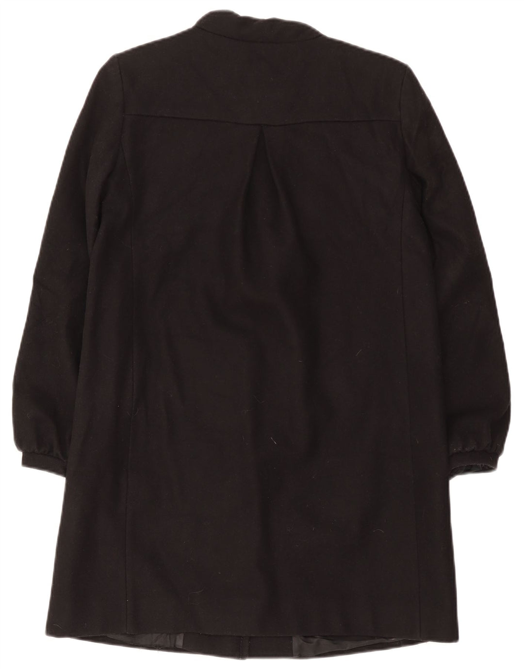 French Connection Womens Oversized Overcoat UK 8 Small Black Virgin Wool