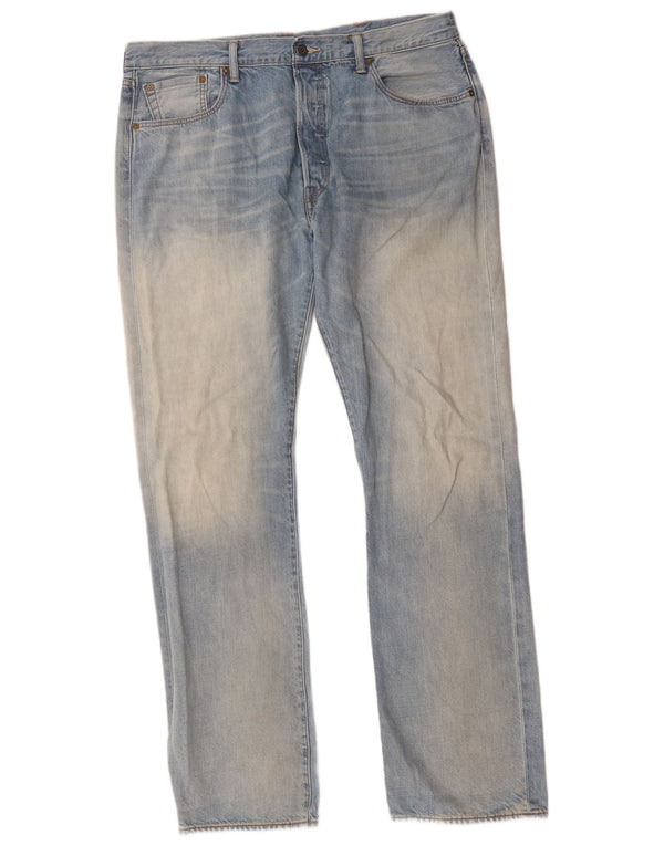 Levi's Mens 501 Straight Jeans W38 L34 Blue Viscose