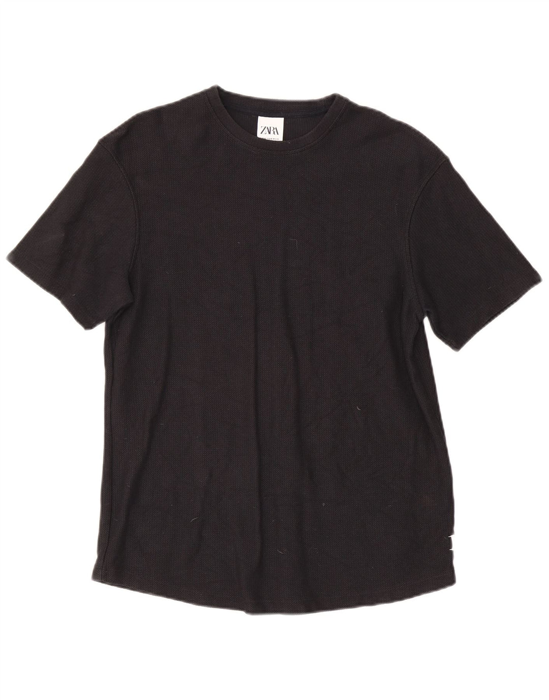 Zara Mens T-Shirt Top Medium Black