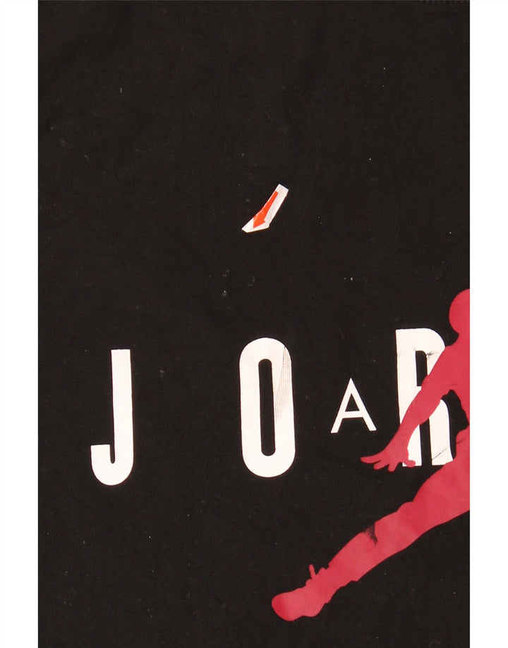 JORDAN Mens Graphic T-Shirt Top Medium Black Cotton Vintage Jordan and Second-Hand Jordan from Messina Hembry 