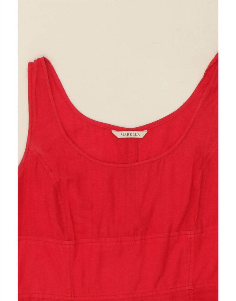 MARELLA Womens A-Line Dress UK 12 Medium Red | Vintage Marella | Thrift | Second-Hand Marella | Used Clothing | Messina Hembry 