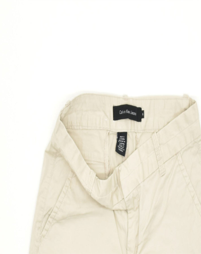 CALVIN KLEIN Womens Chino Shorts US 6 Medium W30 Beige Cotton | Vintage | Thrift | Second-Hand | Used Clothing | Messina Hembry 